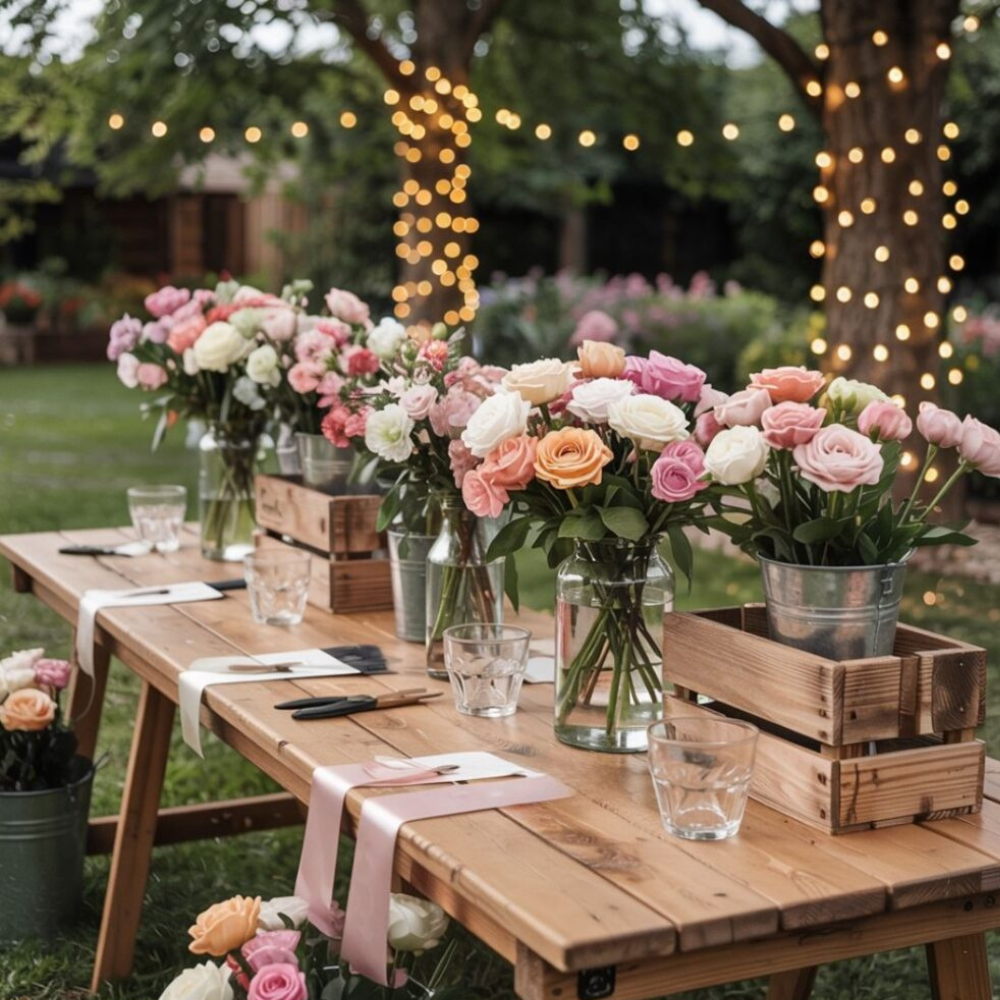 Bar à fleurs pour mariage : comment créer une animation DIY élégante et inoubliable